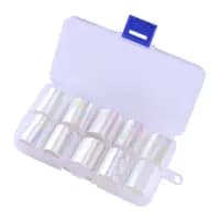 10 rolls white pearl color holographic nail art