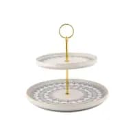 2 tier cake plate with stand