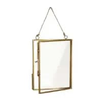 antique brass corner photo frame