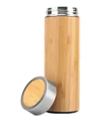 bamboo & stainless steel thermos