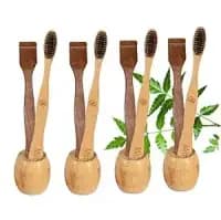 bamboo charcoal toothbrush & stand