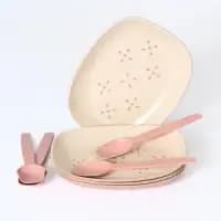 bamboo cutlery & plate set
