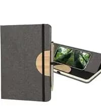bamboo notebook with phone stand
