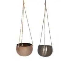 bowl shape metal hanging planters