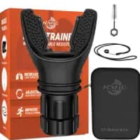 breathing trainer with cleaning brush