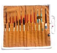 canvas painting brush holder bag