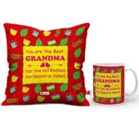 colorful coffee mug and cushion cover