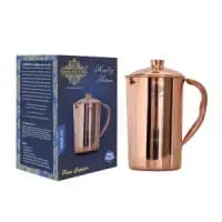 copper or brass water jug & glass set