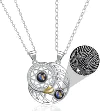couple necklaces sun moon pendant