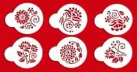 crewel flowers stencil set
