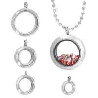 crystal photo frame locket pendants