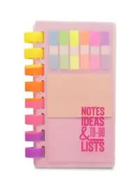 diary with sticky notes & page marker