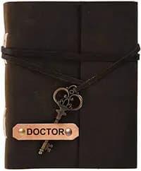 embossed on cover diary with key lock