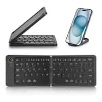 foldable bluetooth keyboard with mobile stand