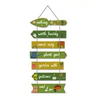 garden quote wooden wall hanging