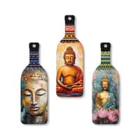 gautam buddha wooden wall hanging