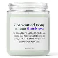 glass thank you & appreciation candle