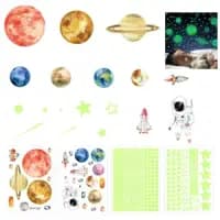 glow in the dark 3d planet stickers