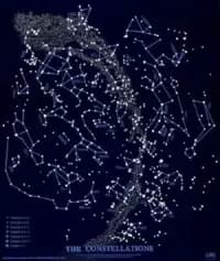 glow in the dark constellation map