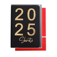 gold foiling personalized name leather diary