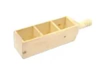 handcrafted wooden whiskey glass holder