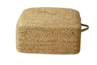 handmade jute pouf or floor cushion