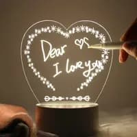 heart shaped acrylic writing pad