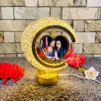 heart shaped moon lamp with your picture