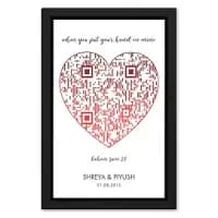 heart shaped youtube song link qr code