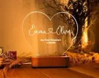 infinity love mirror with led engraved message