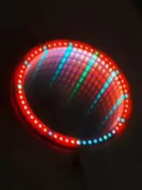 infinity mirror clock with color effects