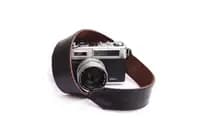 leather camera strap with customised logo