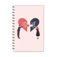 love puzzle with couple designer diary
