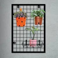 metal grellis grid stylish wall mounted plant