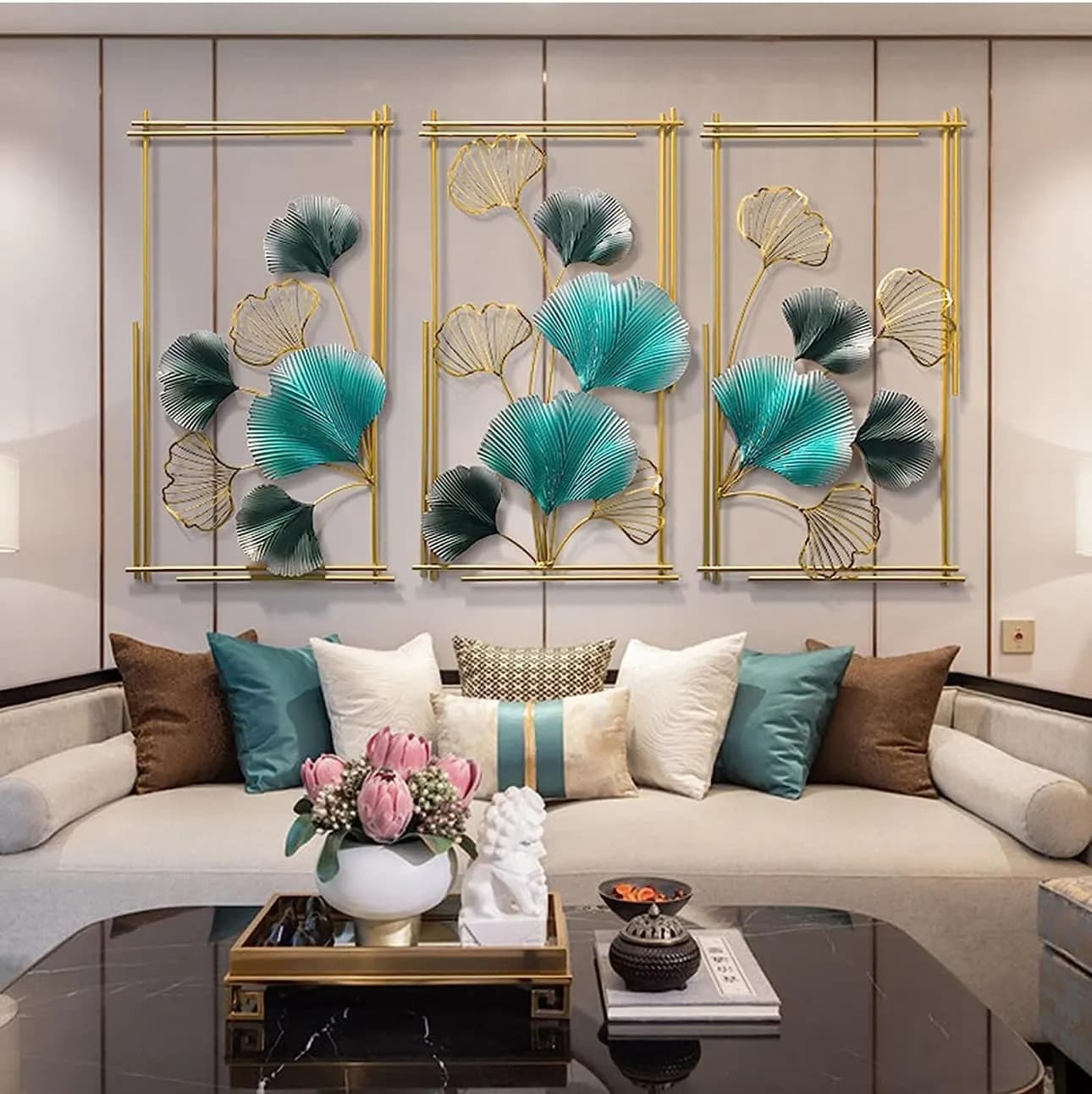 metal leaf wall hanging decor