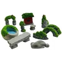 miniature garden decor set