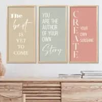 minimalist wall art with motivational quotes