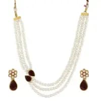multilayer pearl necklace jewellery set