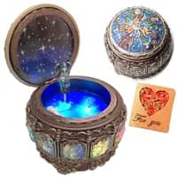 music box with constellations rotating goddess