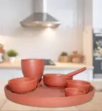 natural clay & sandstone tableware set