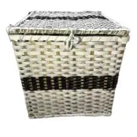 old newspaper woven storage baskets