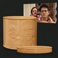 personalized 3d printed engraved picture planter