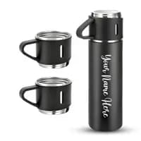 personalized flask set with 3 cups