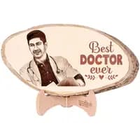 personalized natural wood photo frame