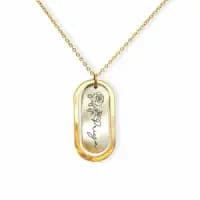personalized necklace with birth flower