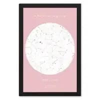 personalized star map wall art