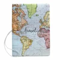 personalized world map passport holder