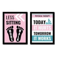 physiotheraphy clinic motivational framed poster
