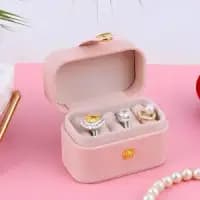 portable leather mini jewelry travel case