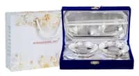 silver handi and gold plated spoon